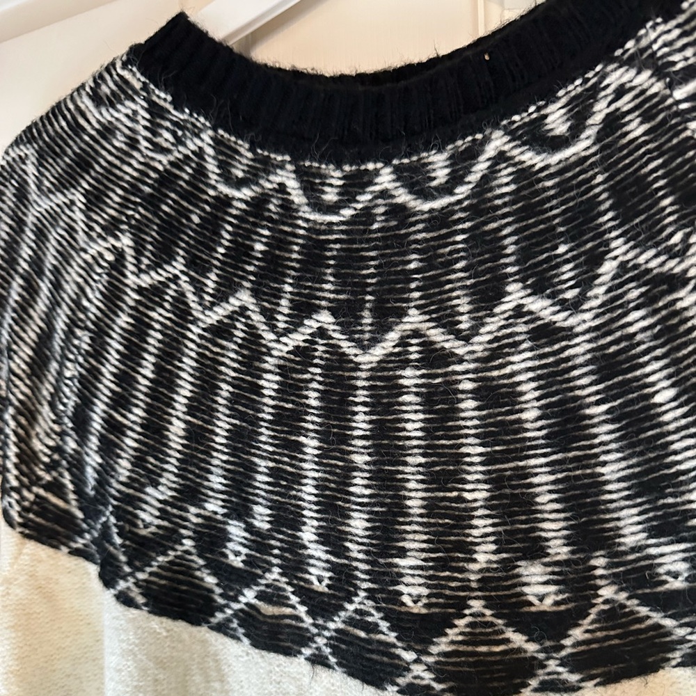 Talbots black and cream Sweater